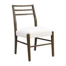 Farmhouse Style Dining Chair Set With Ladder Back Design