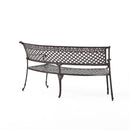 Sector - Bench With Curved Design And Diamond Cross Seat - Copper