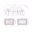 Yamein - Power Reclining Sofa With Bookcase Arms And LED Lights - Charcoal