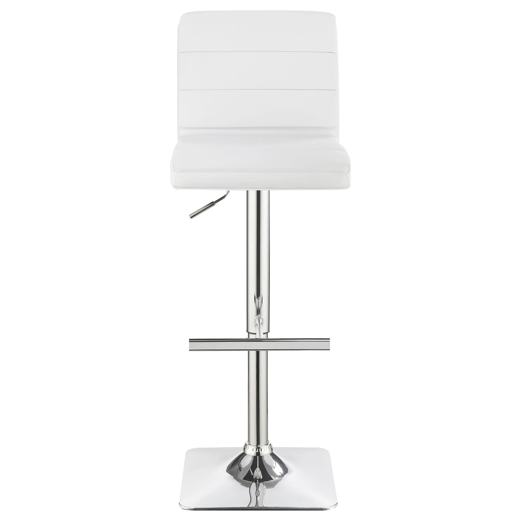 Bianca Upholstered Adjustable Bar Stool White (Set of 2) - Atlantic Fine Furniture Melbourne FL
