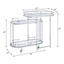Piffo - Serving Cart - Clear Glass & Chrome Finish - Atlantic Fine Furniture Inc