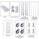 6 Tier 6000Lbs Capacity Nsf Metal Shelf Wire Shelving Unit, Heavy Duty Adjustable Storage Rack With Wheels & Shelf Liners For Commercial Grade Utility Steel Storage Rack