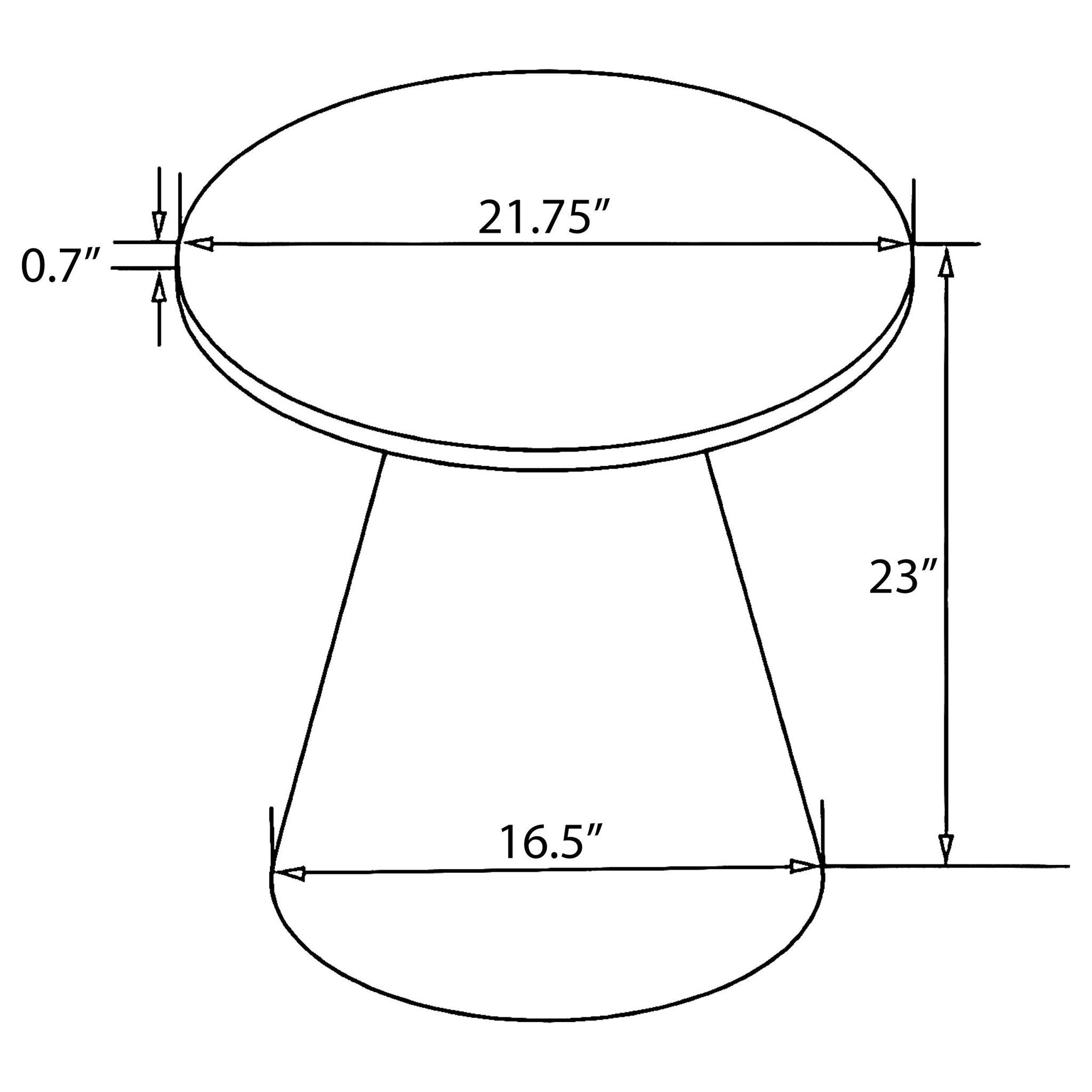 Avon Round Marble Top Stainless Steel Side End Table White - Atlantic Fine Furniture Melbourne FL