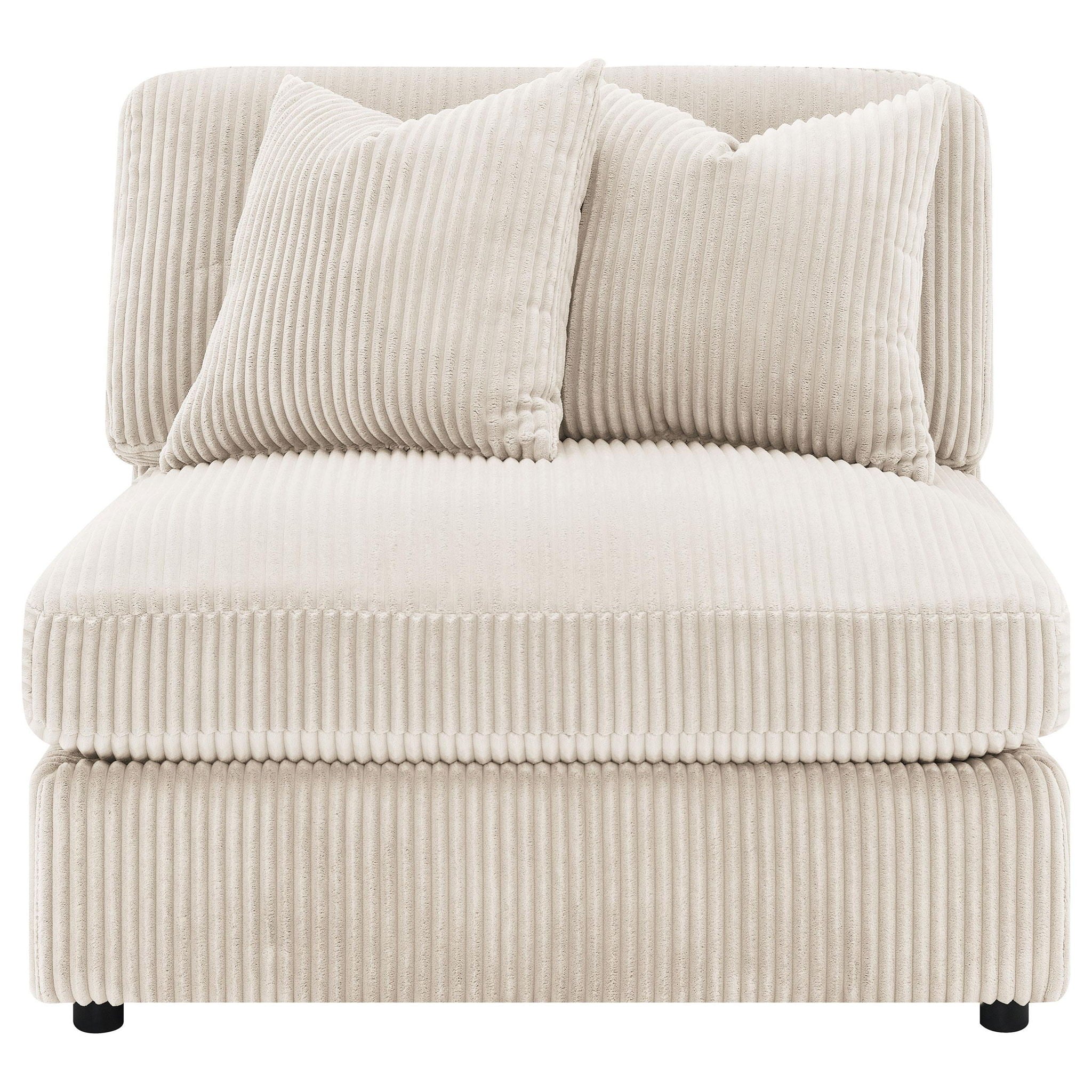Blaine Upholstered Armless Chair Sand - Atlantic Fine Furniture Melbourne FL