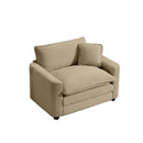 Modern Classic Corduroy Fabric Single Chair Deep Seat Sofa With Pillow