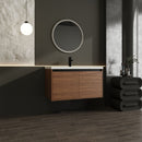 Bathroom Vanity Set With Resin Countertop Sink And 2 Doors, Engineered Wood