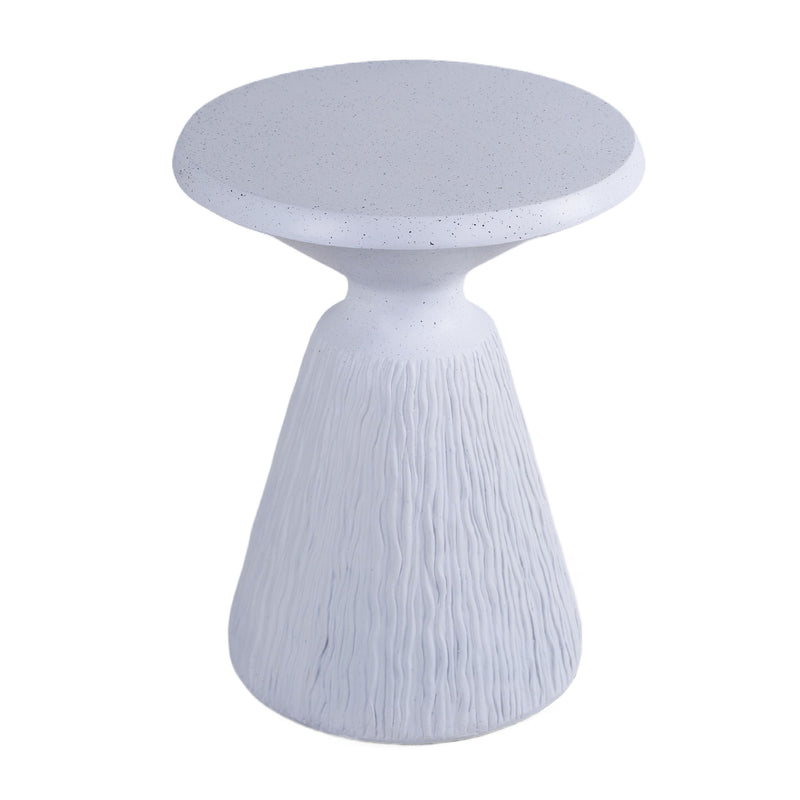 Outdoor End Table, Round Garden Stool - Aqua Grey