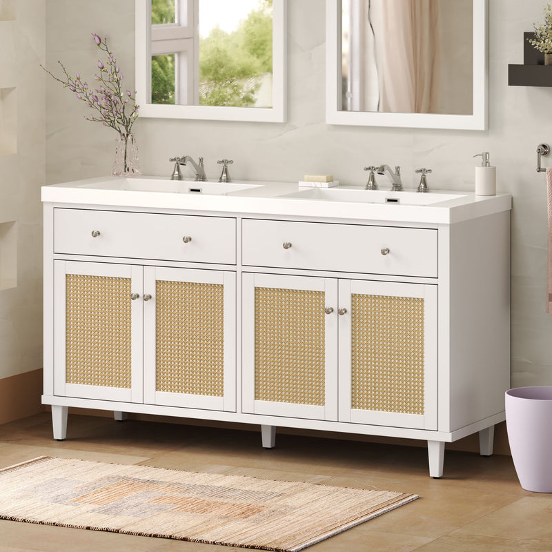 Bathroom Vanity With Double Sink, Large Storage Space