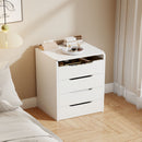 3 In 1 Vanity Desk With Flip Top Mirror, Compact Makeup Table With Glass Top And 3 Drawers