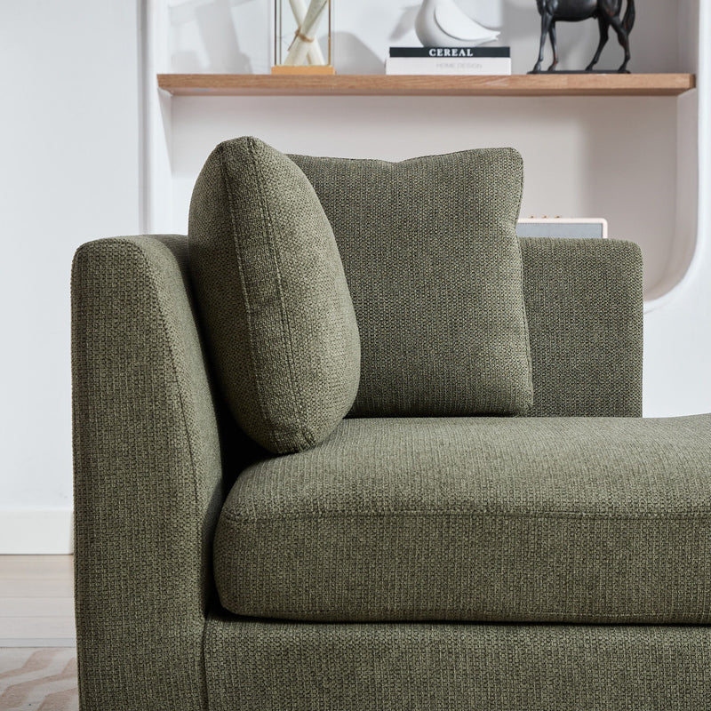 Wide Modern Double Sided Upholstered Chaise Lounge