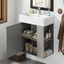 Modern Floating Bathroom Vanity With Ceramic Basin Perfect For Small Bathrooms