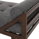 Chic Contemporary Chaise Lounge With Button Tufting And Bentwood Structure