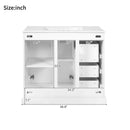 Bathroom Vanity With Sink, Soft Close Doors, Adjustable Shelf & 3 Drawers