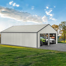 Double Garage Metal Shed With Side Entry Door