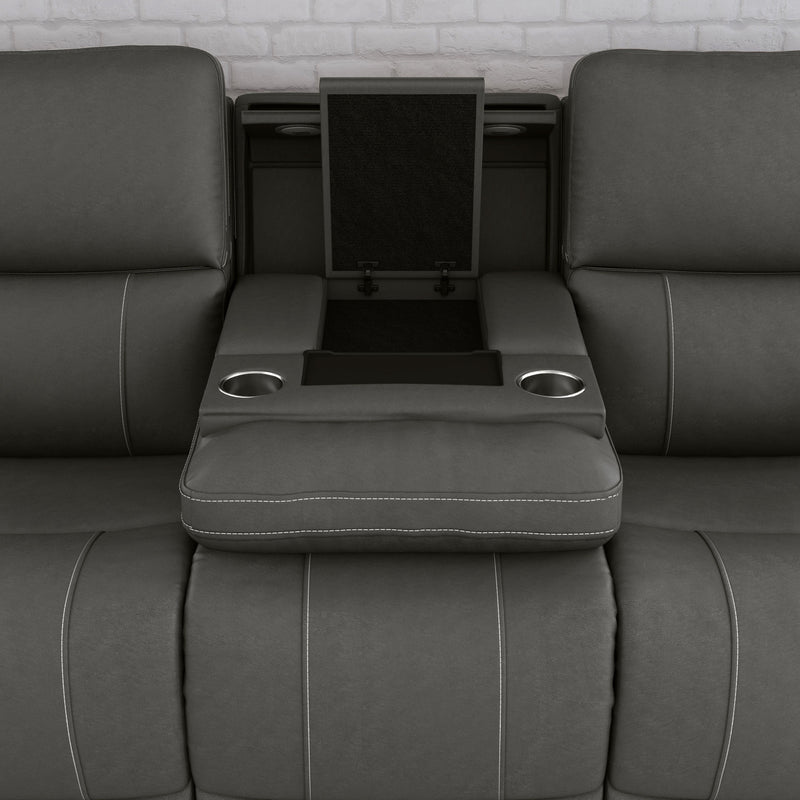 Carter - Power Reclining Sofa With Console & Power Headrests & Lumbar