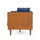 Retro Modern Loveseat With Button Tufted Upholstery