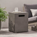 Modern Tank Holder Side Table With Powder Coated Frame