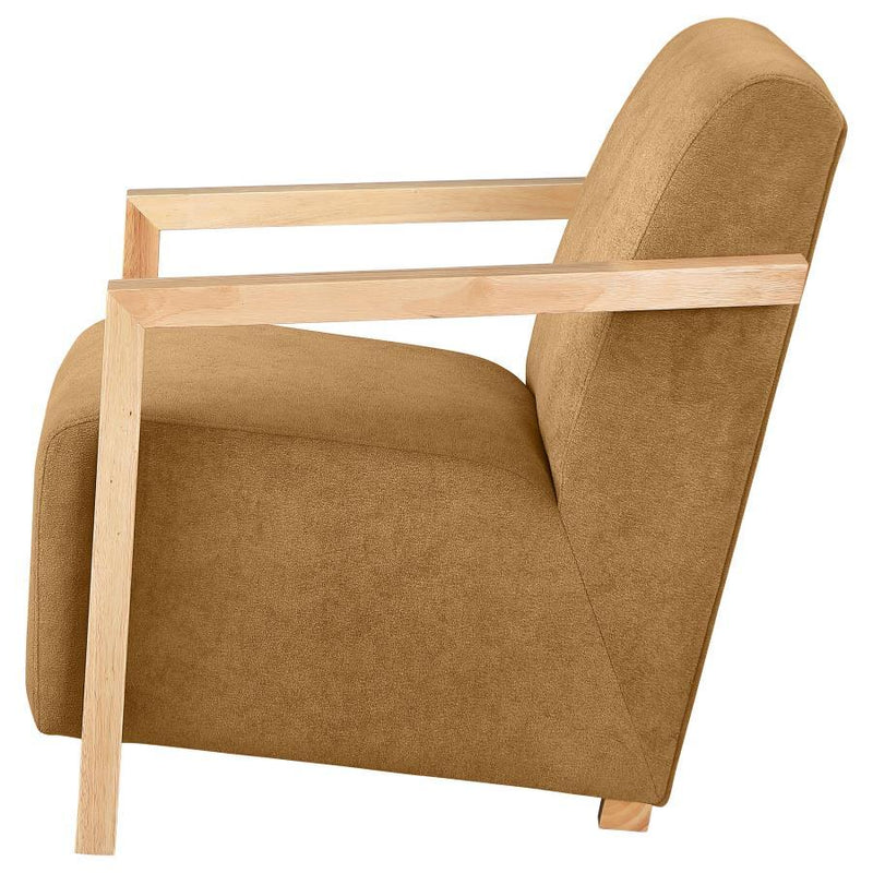 Diego - Upholstered Accent Arm Chair With Wood Arms