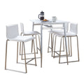 Marcel Mara - 5 Piece Dining Set Upholsted Contemporary Counter Height