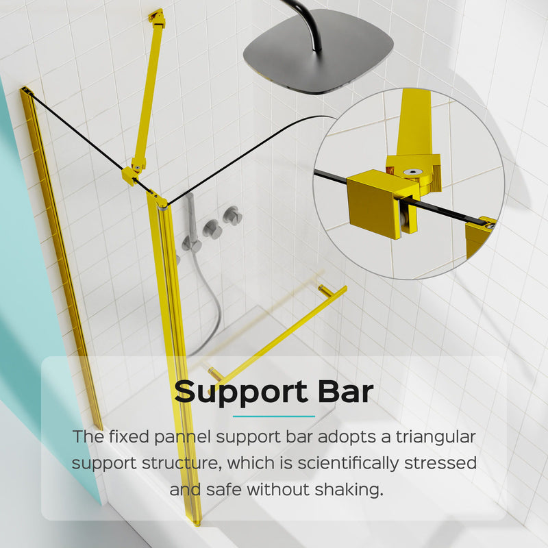 Frameless Folding Shower Doors For Bathtub With Pivot Tub Glass Door, 1 / 4" Tempered Glass