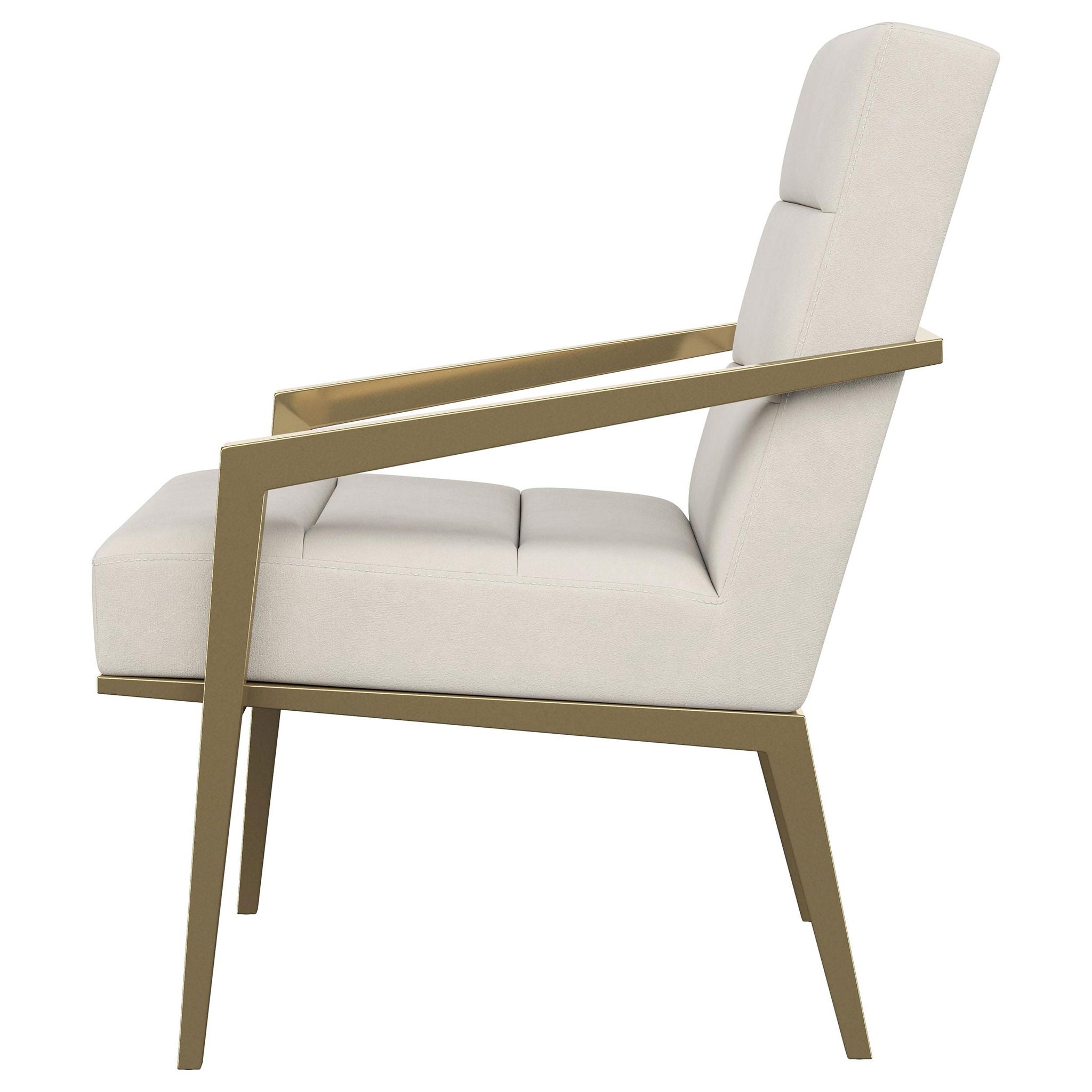 Kirra Upholstered Metal Arm Accent Chair Cream - Atlantic Fine Furniture Melbourne FL