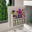 43" Bathroom Vanity, Multi Functional Cabinet With Doors And Drawer - White