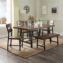 Mariatu - Bench - Oak & Black - Atlantic Fine Furniture Inc