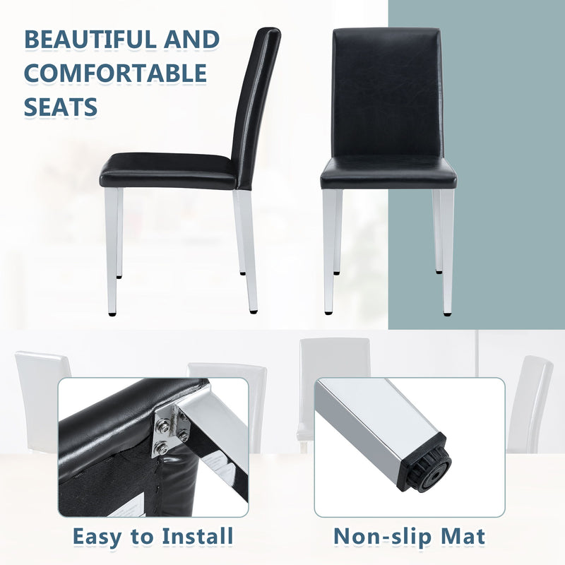 Simple And Versatile Dining Chairs With Metal Legs