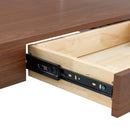 Modern 2 Tier Square Coffee Table, Elegant Marble Pattern