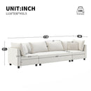 Modern Modular Sectional Oversized Couch Set With Pillows, Minimalist Style Wide Seat Comfy Sofa