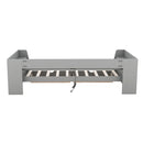 Daybed With Shelves, Drawers And Built In Charging Station