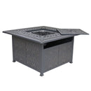 Powder Coated Aluminum Propane Gas Fire Pit Table - Gunmetal