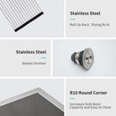 Modern Undermount Stainless Steel Kitchen Sink 16 Gauge, Deep Single Bowl