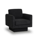 360° Modern Swivel Accent Chair Round Armchair, Thick Padded Single Lounge Sofa Upholstered Comfy