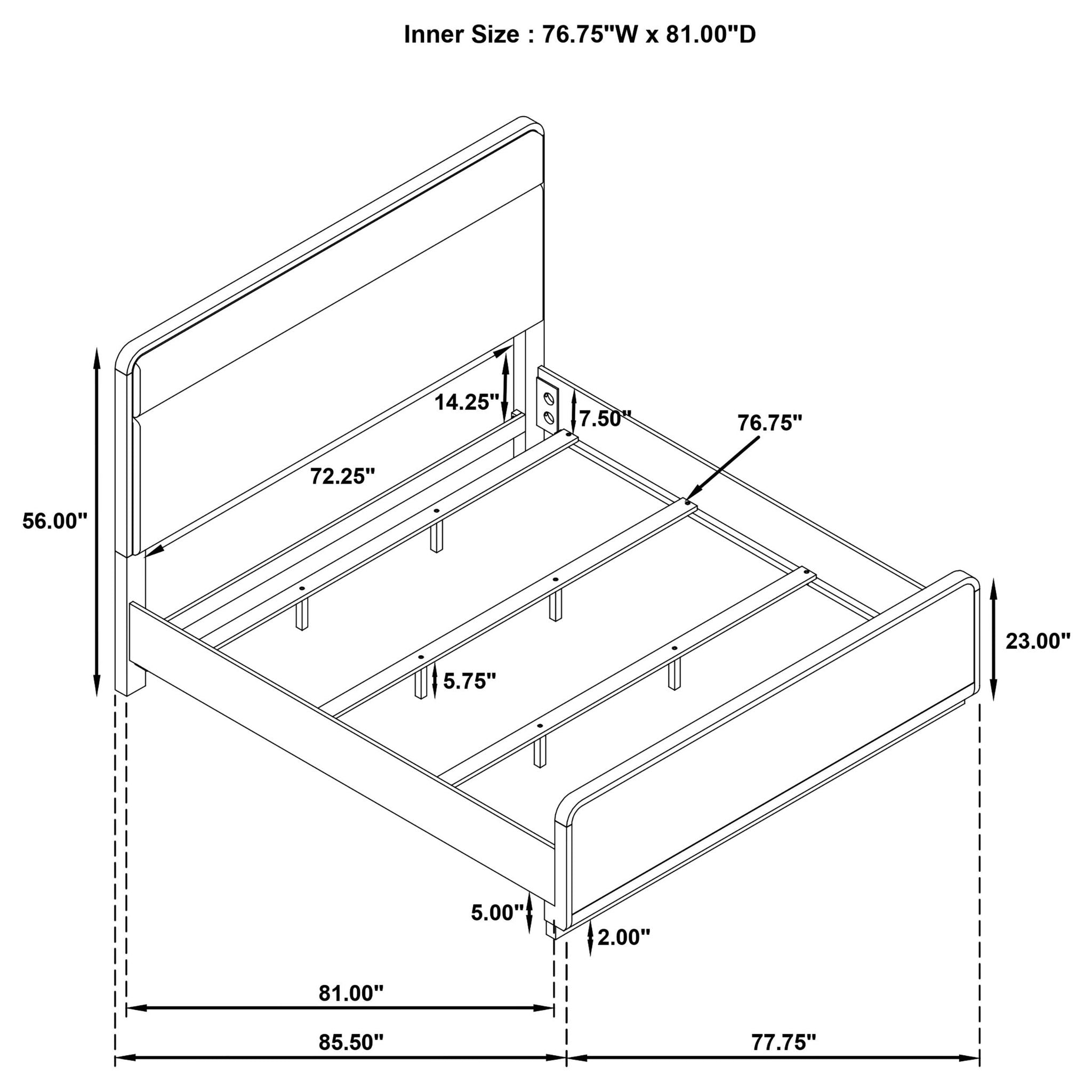 Ladera 5-piece Eastern King Bedroom Set Light Elm