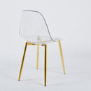 Transparent Plastic Seat Dining Chair (Set of 4)