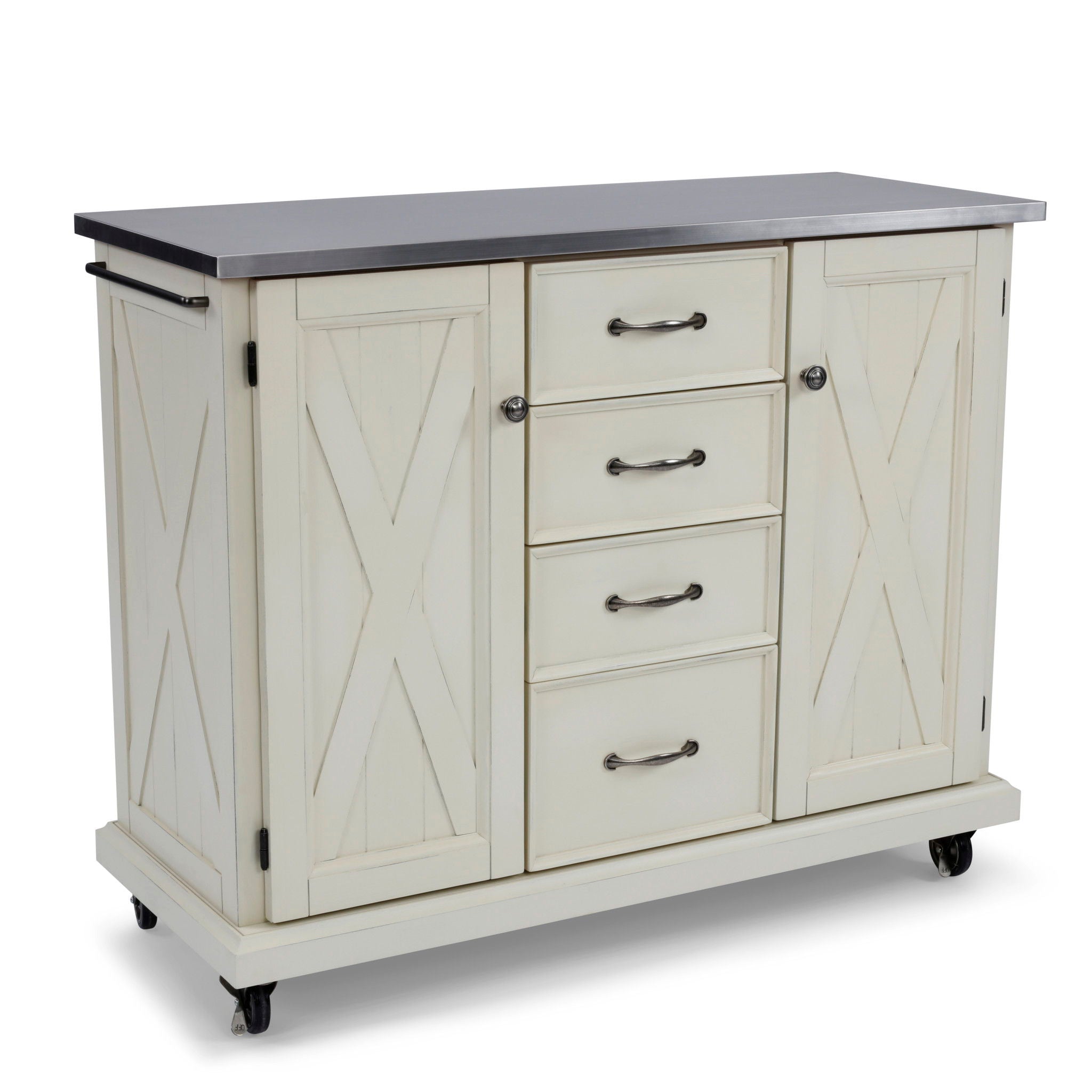 Seaside Lodge - Wood Kitchen Cart - White