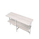 Brecon - Sofa Table - White Oak & Chrome