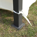 Outdoor Patio Gazebo Tent With Ventilated Double Roof And Sidewall