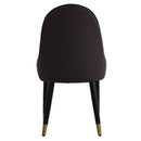 Modern PU Sponge-Filled Dining Chair, Solid Wood Metal Legs, Suitable For Restaurants, Living Rooms And Rooms (Set of 2)