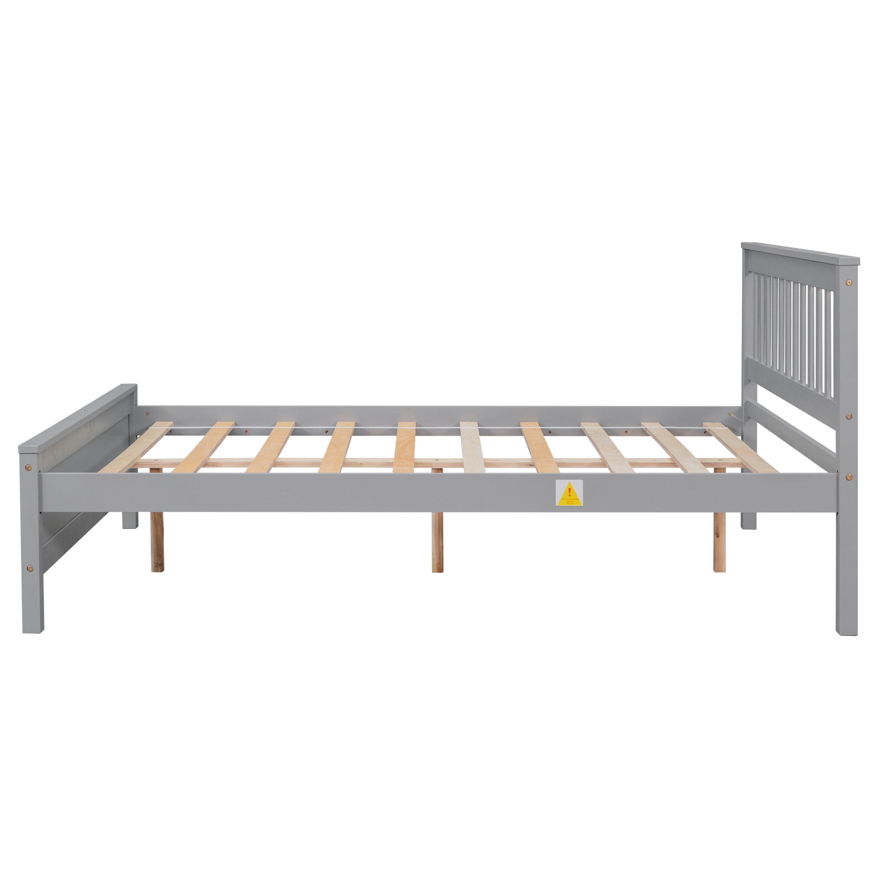 Full Bed with Headboard and Footboard,with 2 Nightstands,Grey - Atlantic Fine Furniture Melbourne FL
