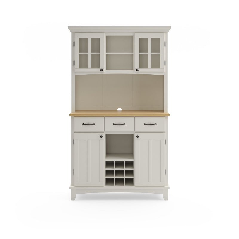 Hampton - Buffet With Hutch - Natural Wood Top