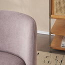 Modern Low Back Accent Upholstered Armless Living Room Chairs, Round Feet