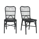 Outdoor Wicker Patio Dining Chairs Set With Durable Frame And Rattan Weave