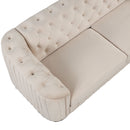 Upholstered Loveseat Sofa With Thick Removable Seat Cushion