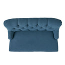Nicole - French Style Upholstered Loveseat With Tufted Backrest