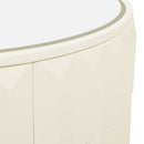 Facino - Round Storage Coffee Table - White Birch