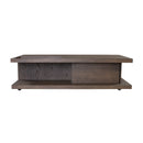 Athens - Rectangular Coffee Table With Casters - Chocolate Brown