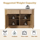 Qwin - Server With Marble Top - Marble Top & Oak