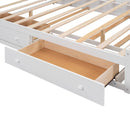 Bed With All In One Cabinet, Shelf And Sockets, Twin Long Trundle